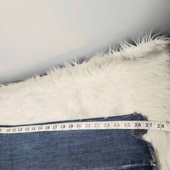 Indigo Reins distressed hem button fly high rise jeans size 5 juniors - Picture 8 of 8